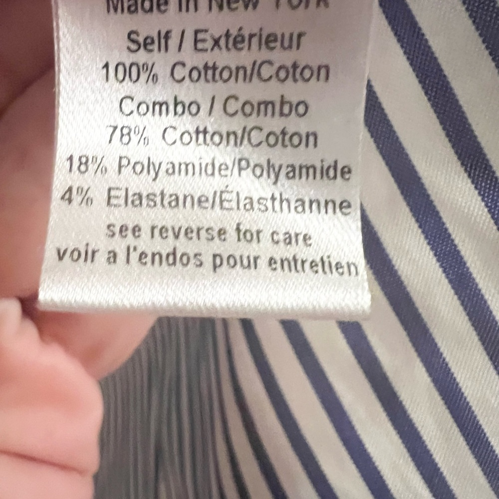 Caroline Constas Ali Layered Striped Smocked Blouse with Bell Sleeves size L - Picture 7 of 11